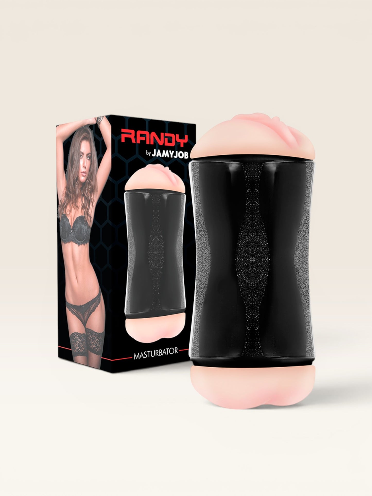 JAMYJOB - MASTURBADOR DE BURACO DUPLO JAMYJOB - RANDY - VAGINA E NUS