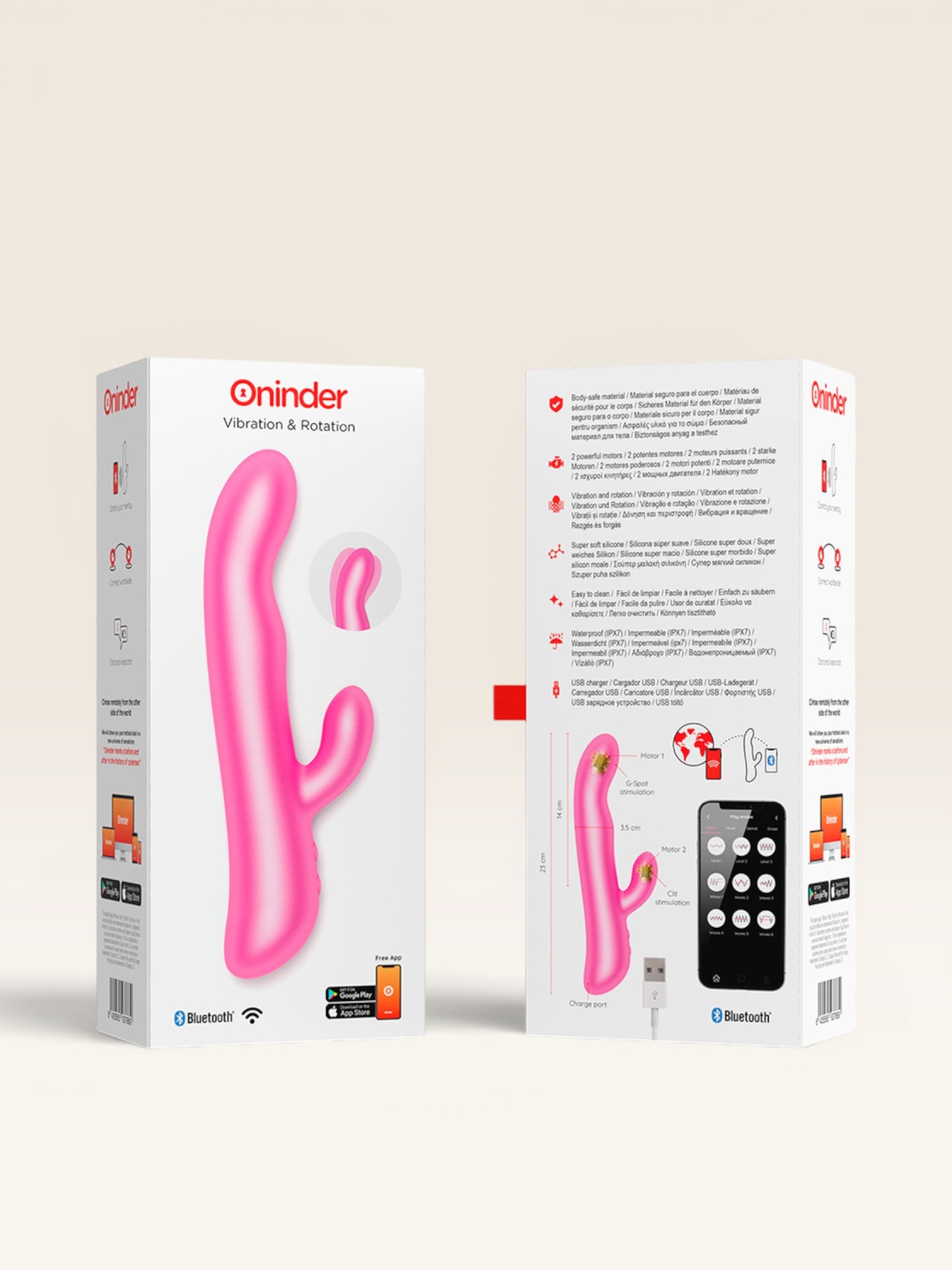 ONINDER - OSLO VIBRATION & ROTATION PINK - APLICATIVO GRATUITO