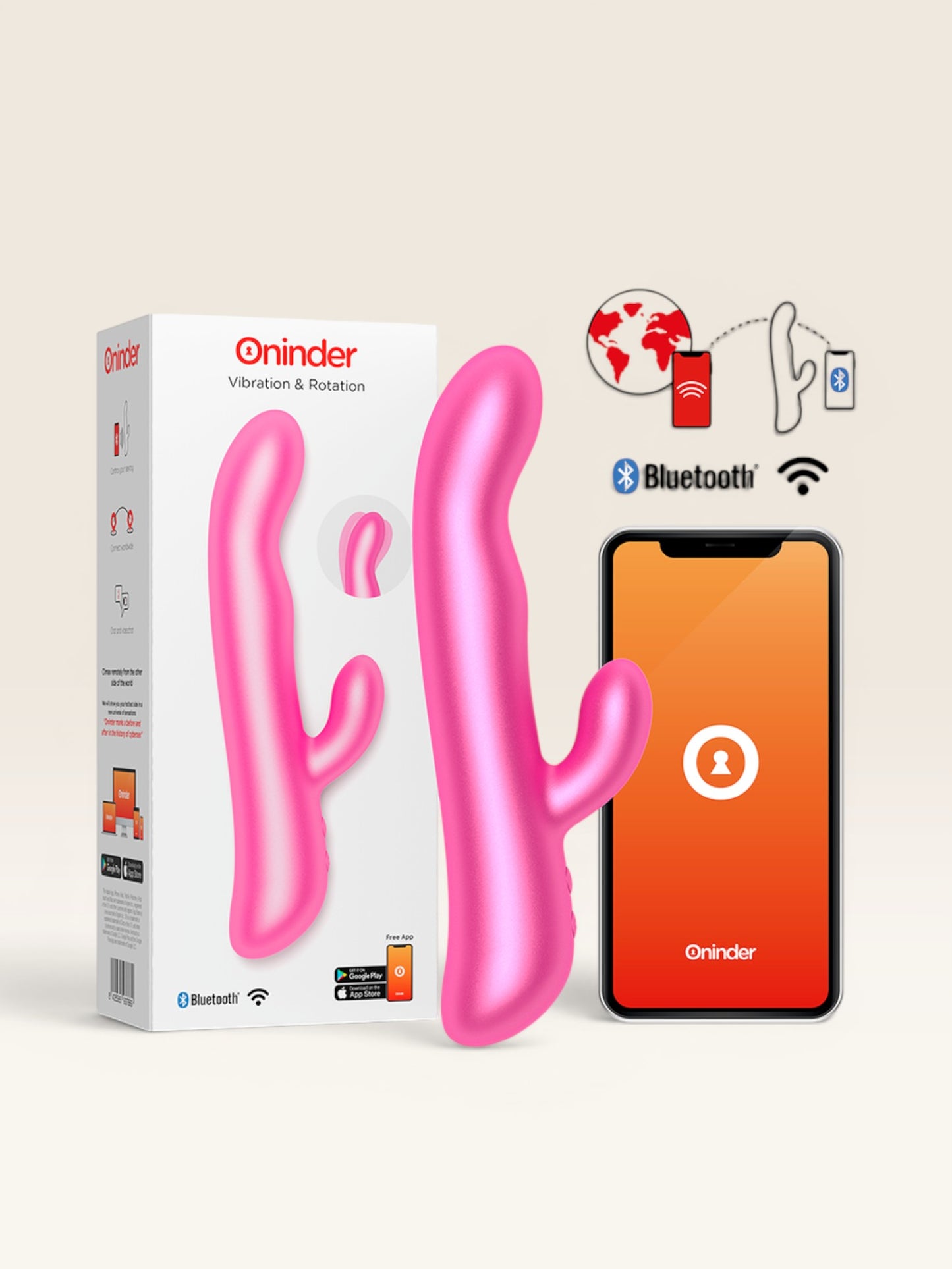 ONINDER - OSLO VIBRATION & ROTATION PINK - APLICATIVO GRATUITO