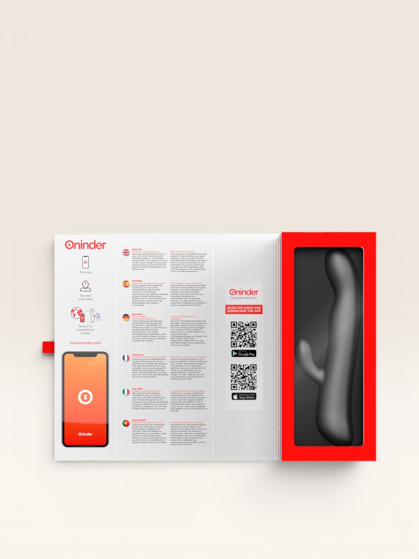 ONINDER - OSLO VIBRATION & ROTATION BLACK - APLICATIVO GRATUITO