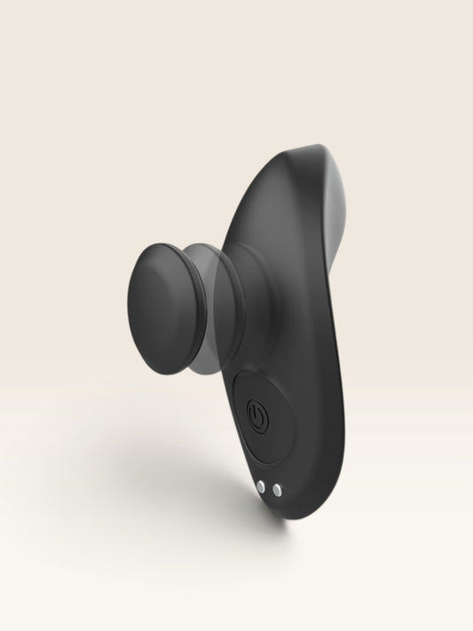 Black&Silver — Preston, Vibrador de Cueca em Silicone Recarregável Preto