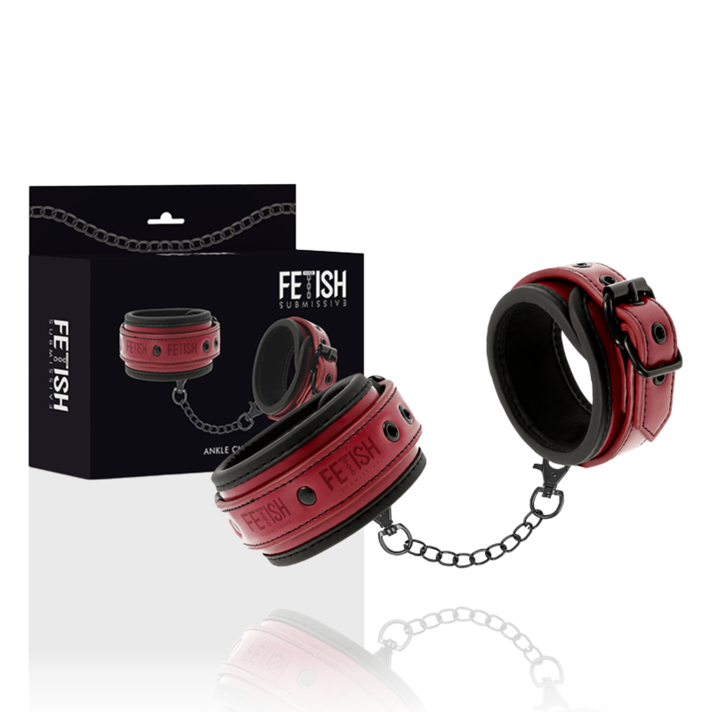 Fetish Submissive Dark Room — Algemas de Tornozelo em Couro Vegano