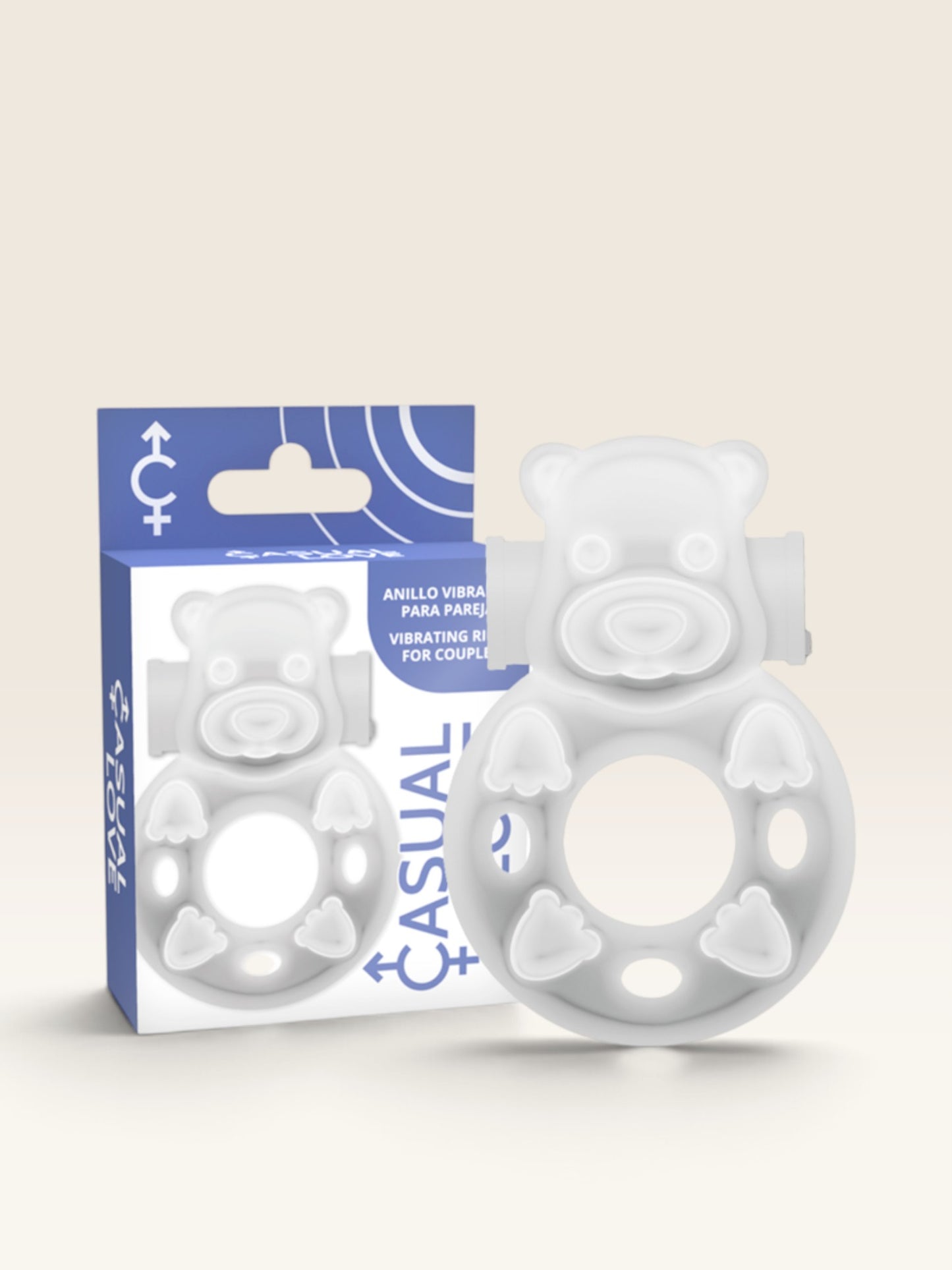 CASUAL LOVE - 26 ANEL DE VIBRADOR DE COELHO TRANSPARENTE