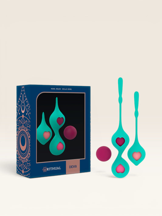 RITHUAL - CONJUNTO DE TREINAMENTO PÉLVICO DEVA AQUA GREEN