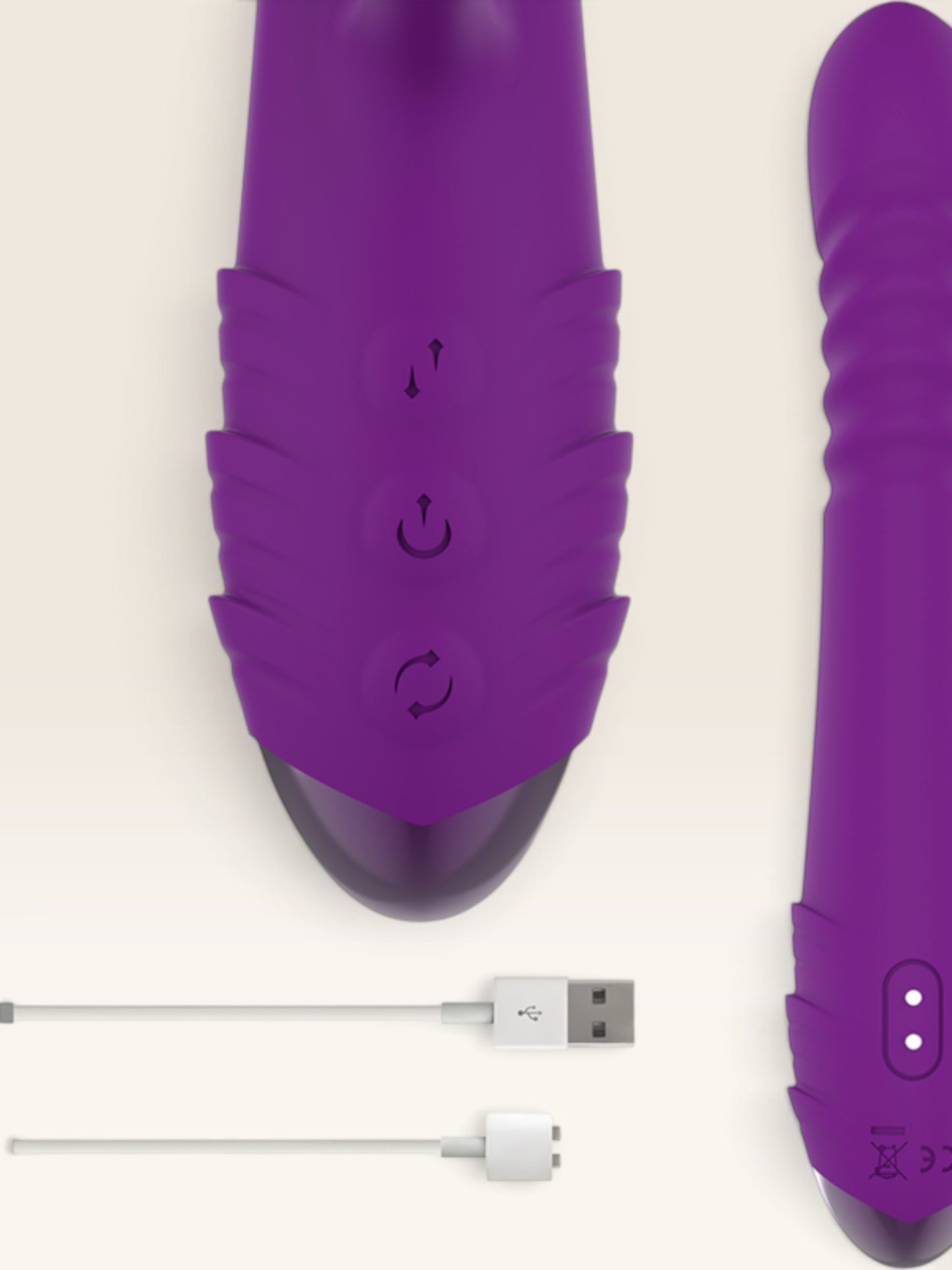 INTENSE - VIBRADOR RECARREGVEL MULTIFUNO IGGY PARA CIMA E PARA BAIXO COM ESTIMULADOR CLITÓRICO ROXO