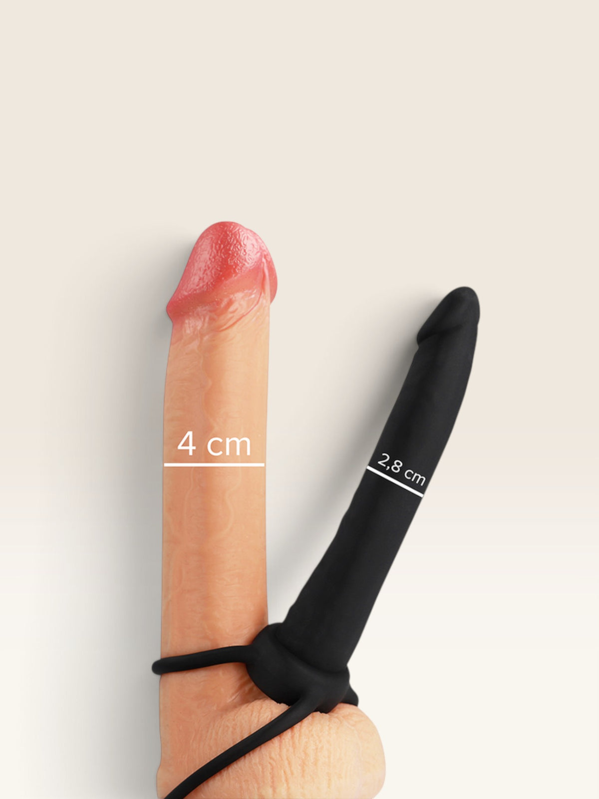 MYTHOLOGY - DILDO ANAL COBI ONYX COM ANEL DE GALO E TESTÍCULO 13 SILICONE CM
