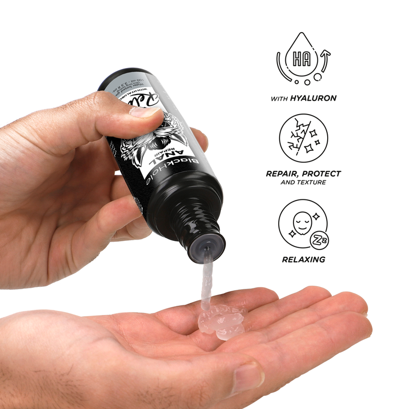BLACK HOLE - REPARO ANAL RELAXANTE À BASE DE ÁGUA COM HIALURON 100 ML
