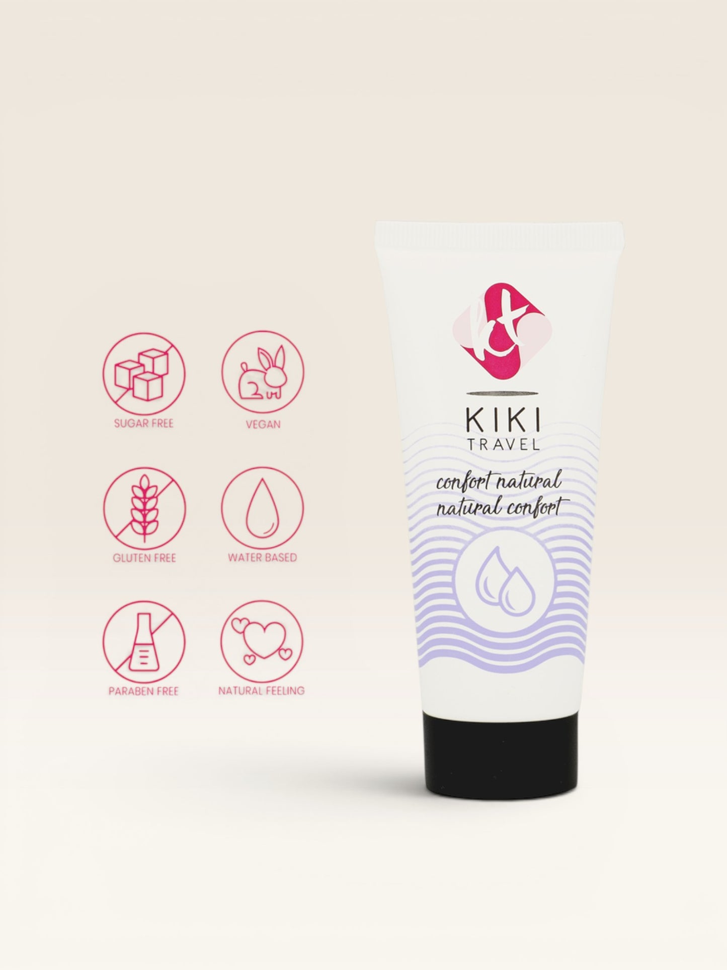KIKÍ TRAVEL - CONFORT LUBRIFICANTE NATURAL 50 ML