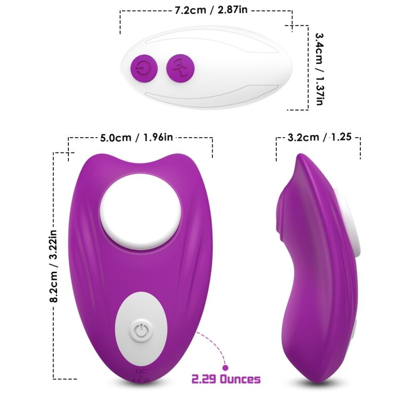 Armony — Butterfly, Calcinha Vibradora com Controlo Remoto Roxo