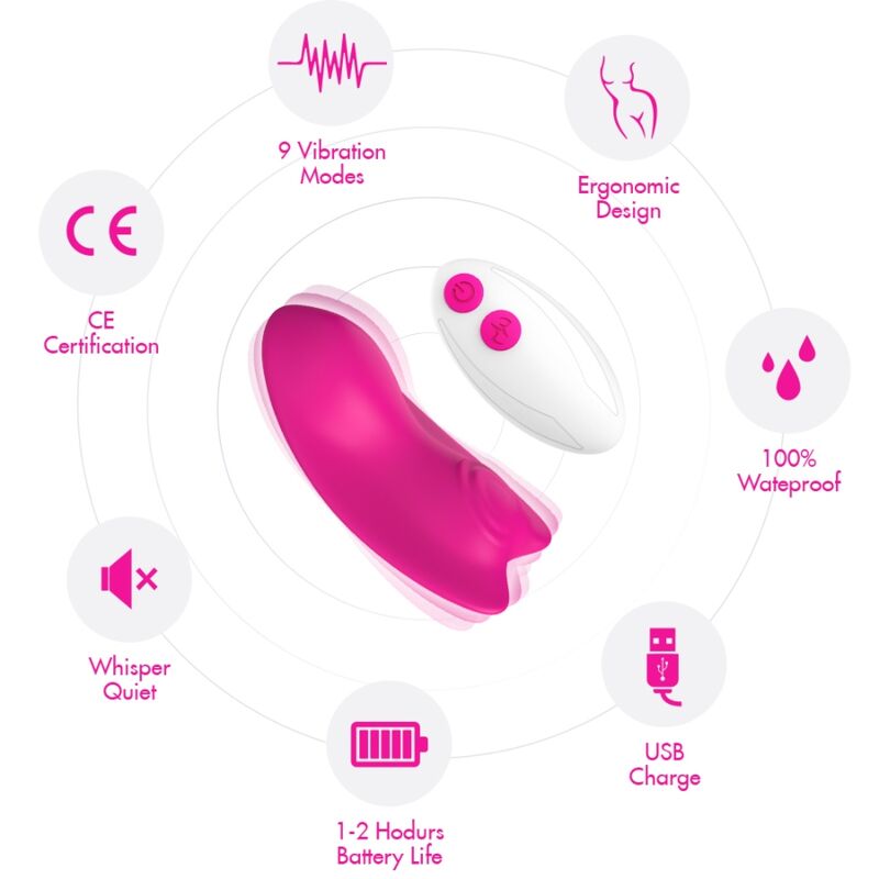 Armony — Butterfly, Calcinha Vibradora com Controlo Remoto Roxo