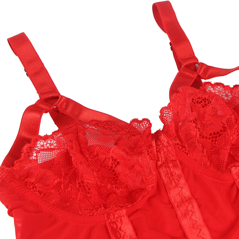 Subblime — Teddy com Liga e Argola na Perna Vermelho