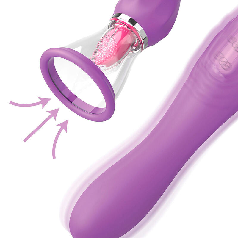 FANTASY FOR HER - MANGUEIRA DE SUCÇÃO MAX PLEASURE COM LÍNGUA ESTIMULANTE ROXA