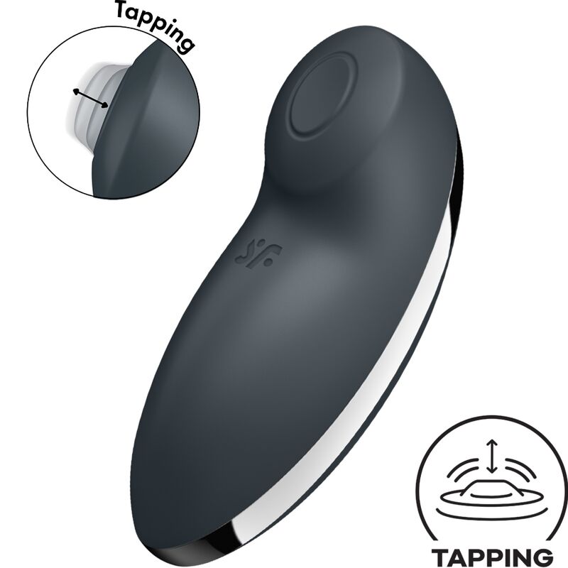 SATISFYER - TAP & CLIMAX 2 VIBRADOR E ESTIMULADOR CINZA