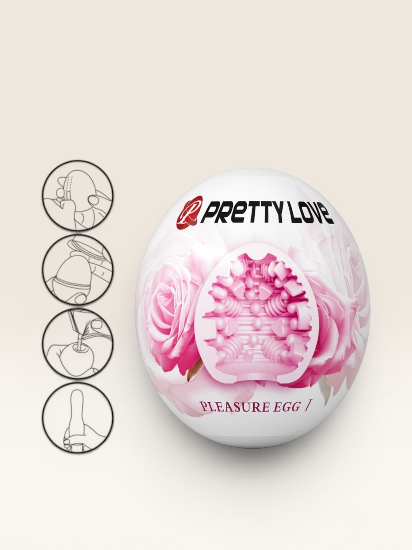 PRETTY LOVE - MASTURBADOR MASCULINO ROSA OVO