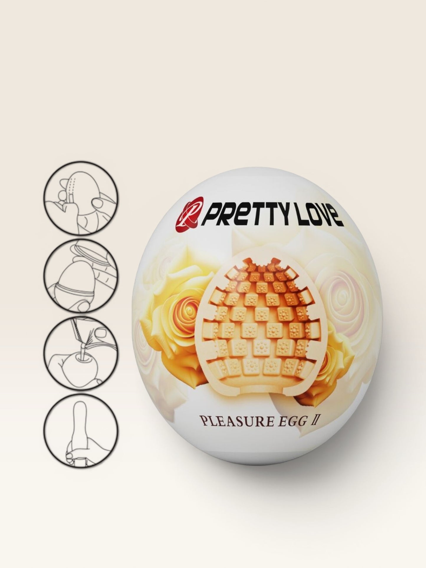 PRETTY LOVE - MASTURBADOR MASCULINO OVO CARNE