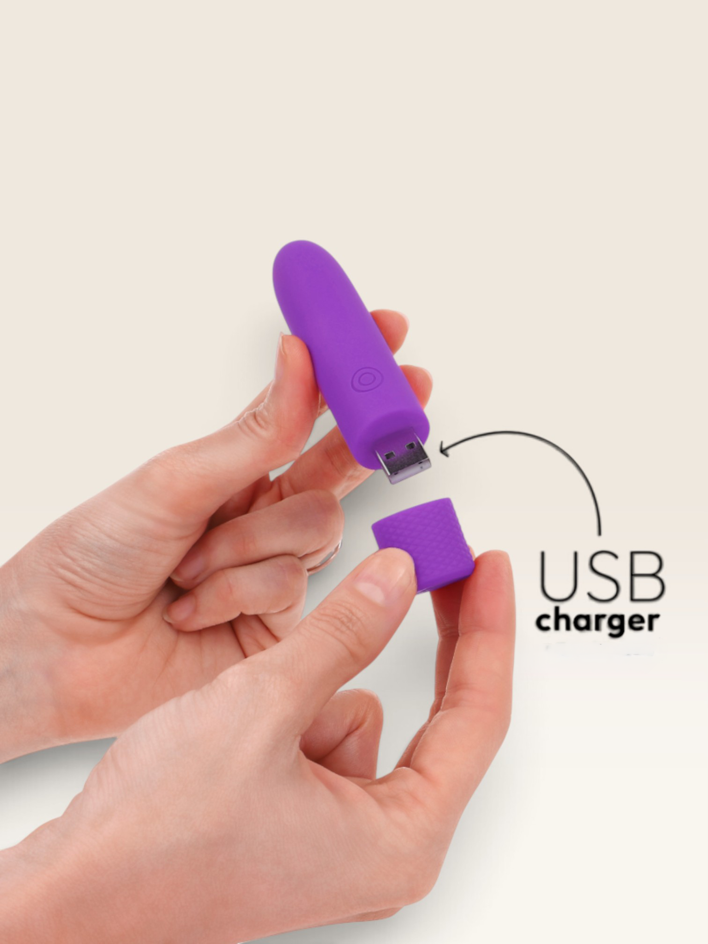 INTENSE - SYMONE  USB RECARREGÁVEL VIBRATÓRIA BULLET 8 VIBRAÇÕES ROXO 10 X 2,2 CM