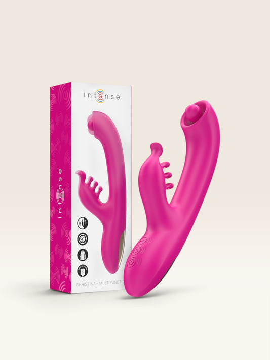 INTENSE - CHRISTINA MULTIFUNCIONAL RABBIT VIBRADOR 22,5 CM ROSA