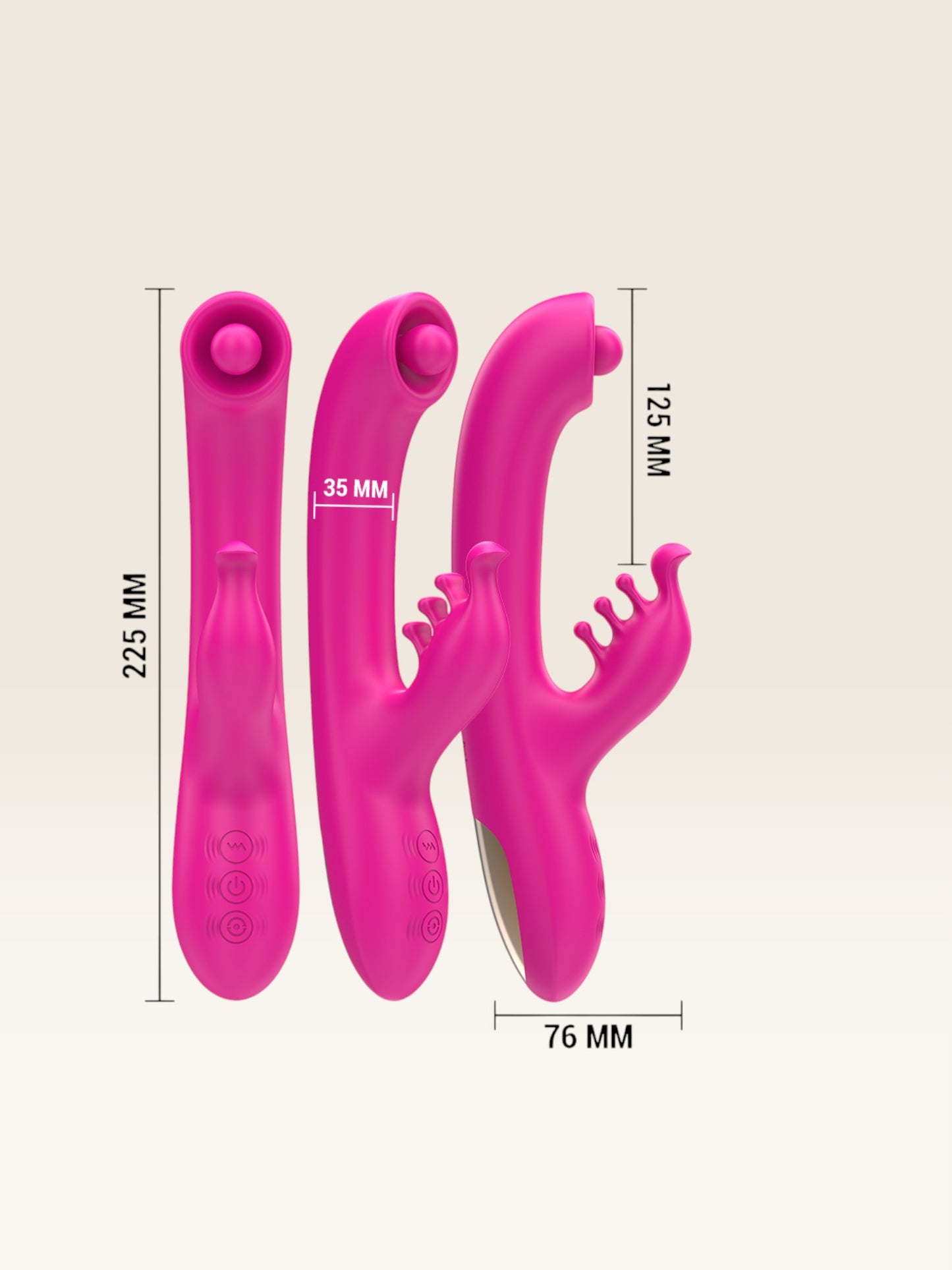INTENSE - CHRISTINA MULTIFUNCIONAL RABBIT VIBRADOR 22,5 CM ROSA