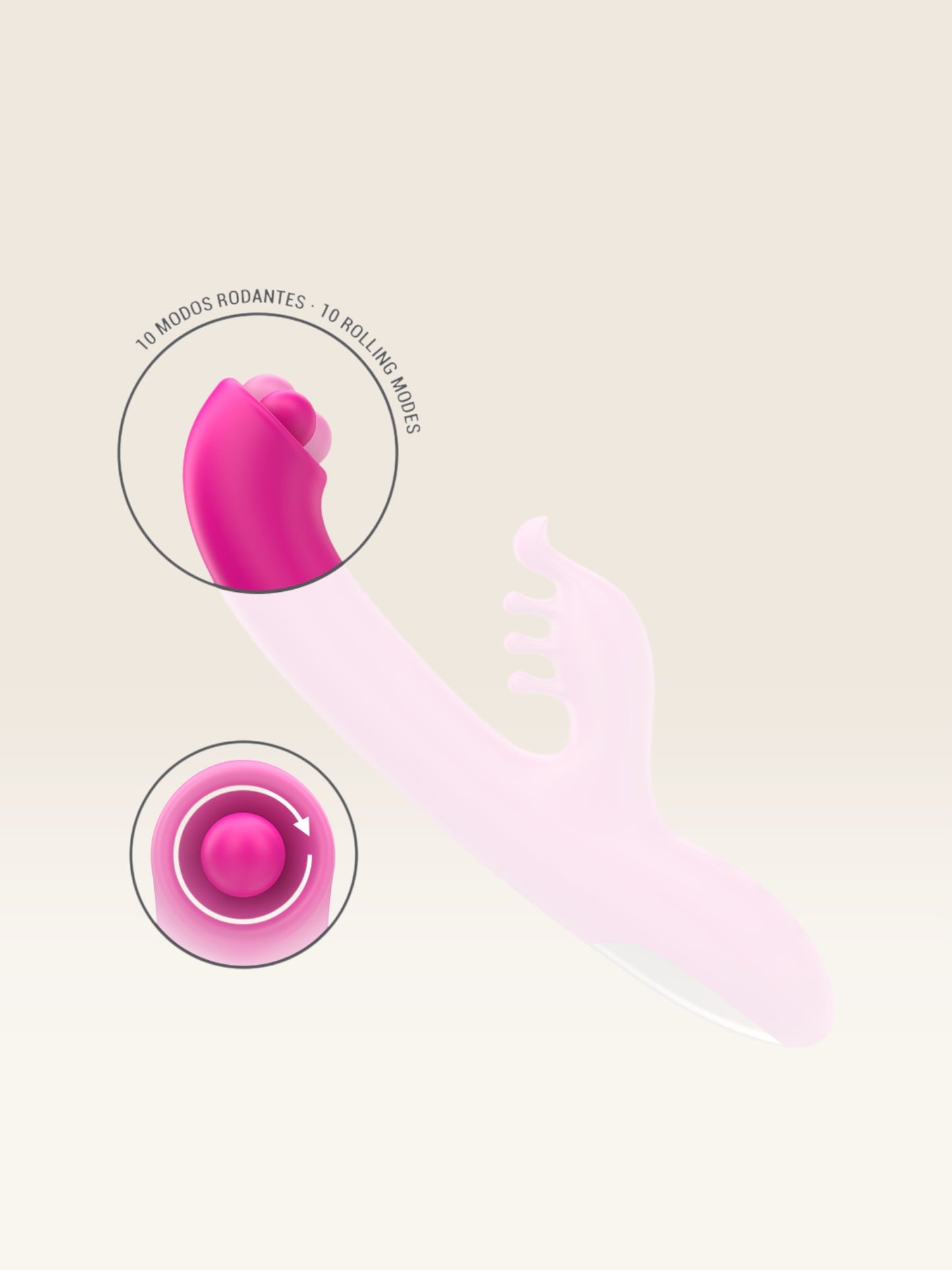 INTENSE - CHRISTINA MULTIFUNCIONAL RABBIT VIBRADOR 22,5 CM ROSA