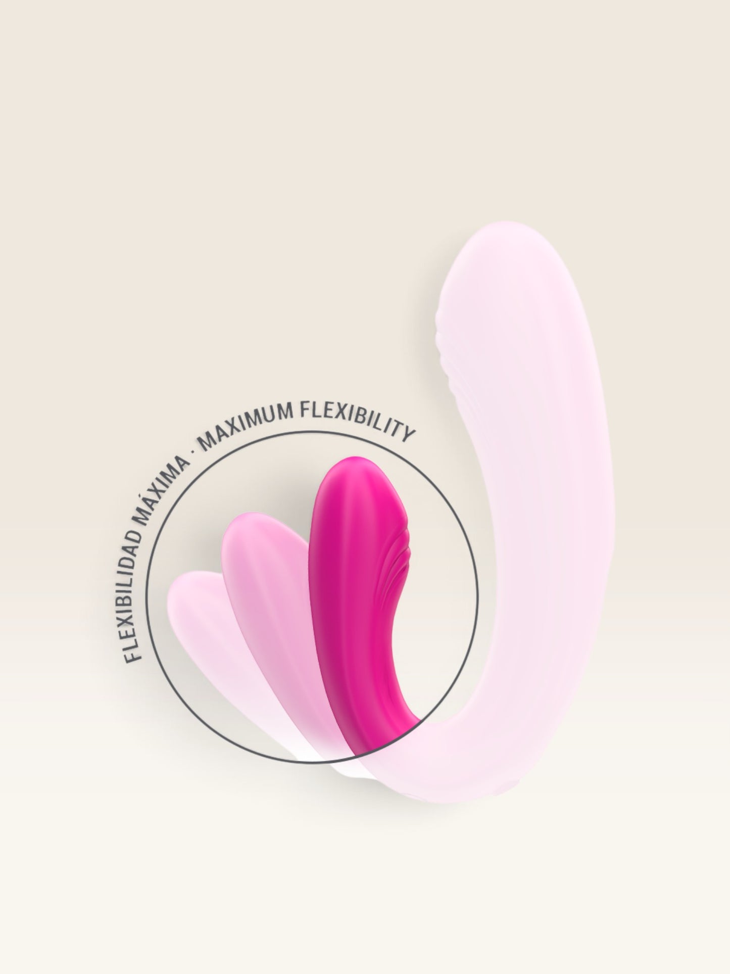 INTENSE - JANET DUAL ESTIMULADOR EM U E VIBRADOR COM CONTROLE REMOTO ROSA