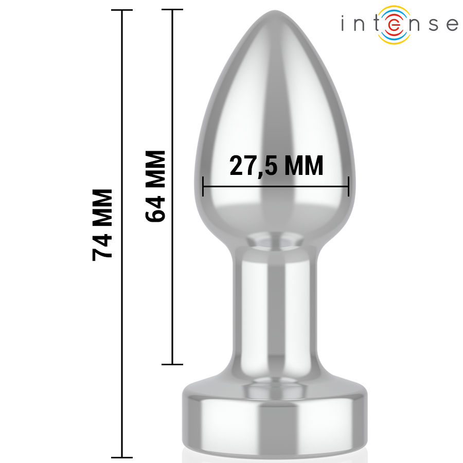 INTENSE - PLUG ANAL 10 VIBRAÇÕES METAL COM CONTROLE REMOTO S