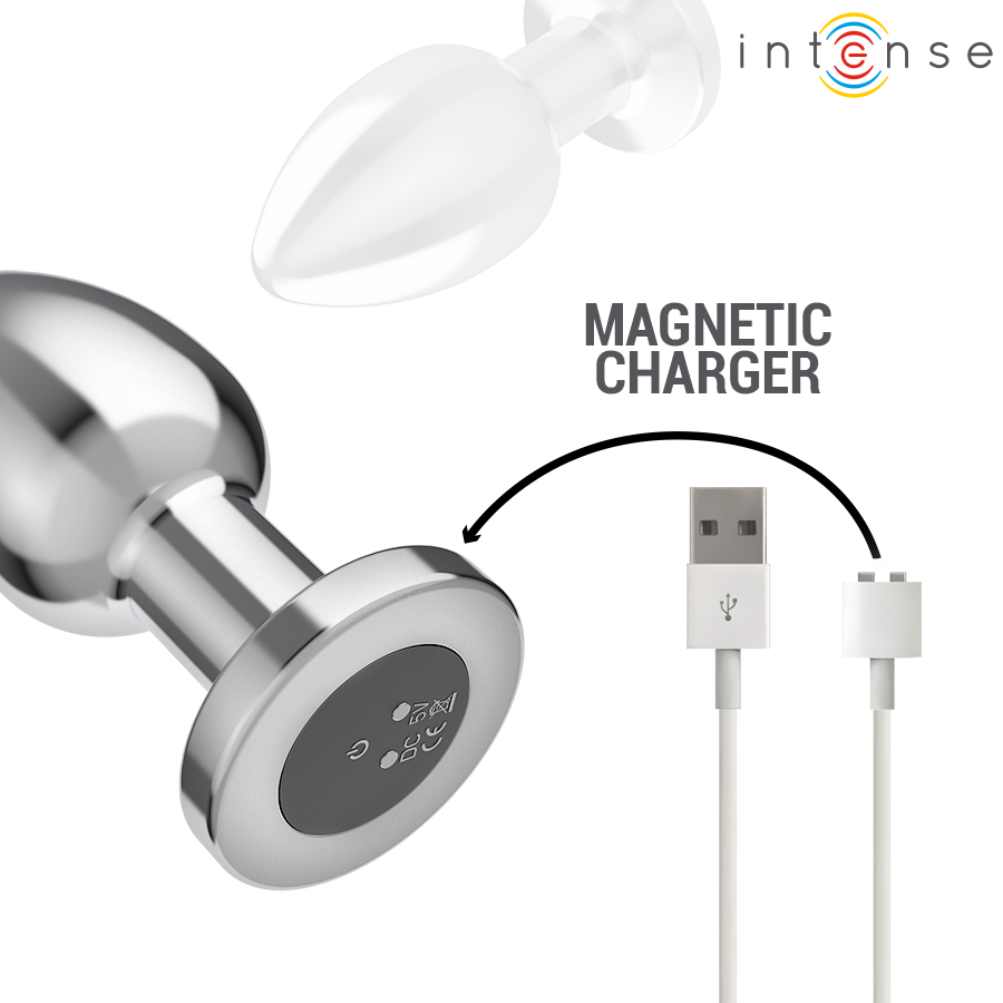 INTENSE - PLUG ANAL 10 VIBRAÇÕES METAL COM CONTROLE REMOTO L