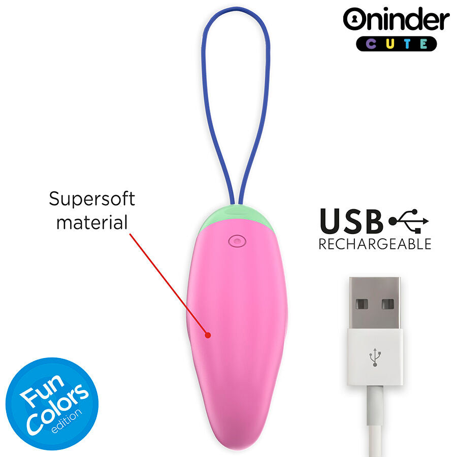 ONINDER CUTE - OVO DE SILICONE VIBRATÓRIO E GIRATÓRIO 360° PARA PRAZER E AMOR - APLICATIVO GRATUITO GLOBAL