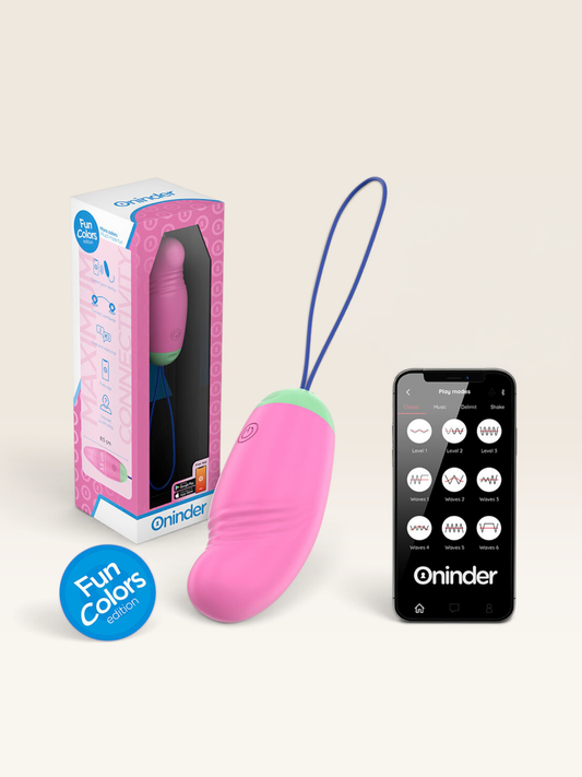ONINDER CUTE - OVO DE SILICONE VIBRATÓRIO E GIRATÓRIO 360° PARA PRAZER E AMOR - APLICATIVO GRATUITO GLOBAL