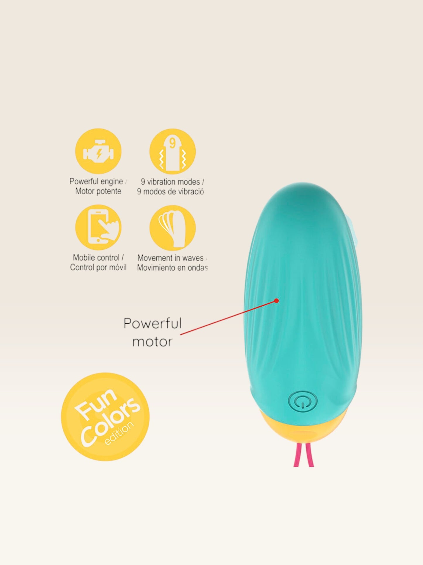 ONINDER CUTE - OVO VIBRATÓRIO PARA PRAZER E AMOR - GEMAS DE SILICONE GIRATÓRIAS - APLICATIVO GRATUITO GLOBAL