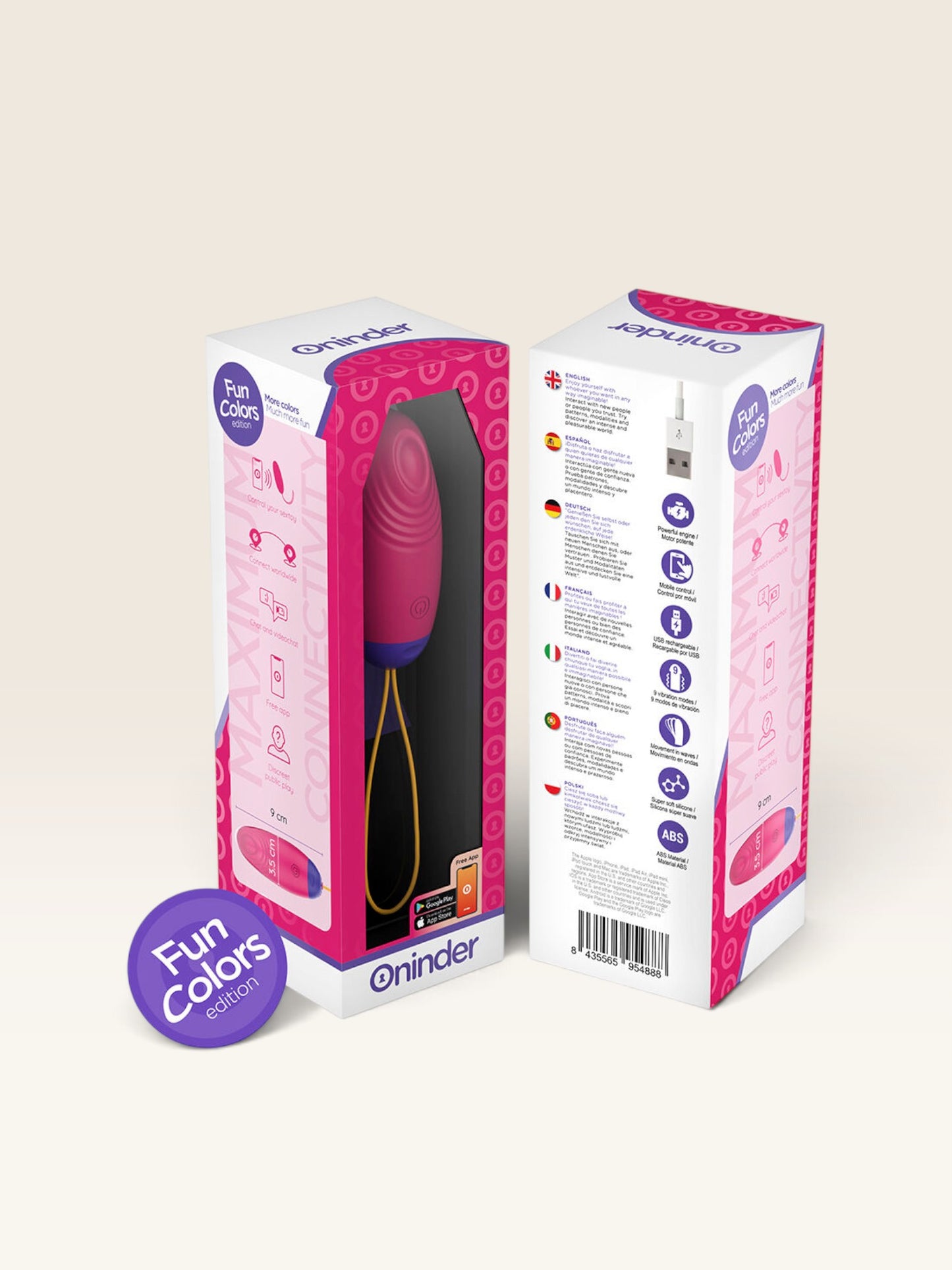ONINDER CUTE - OVO DE SILICONE COM VIBRAÇÕES PARA PRAZER E AMOR - APLICATIVO GRATUITO GLOBAL