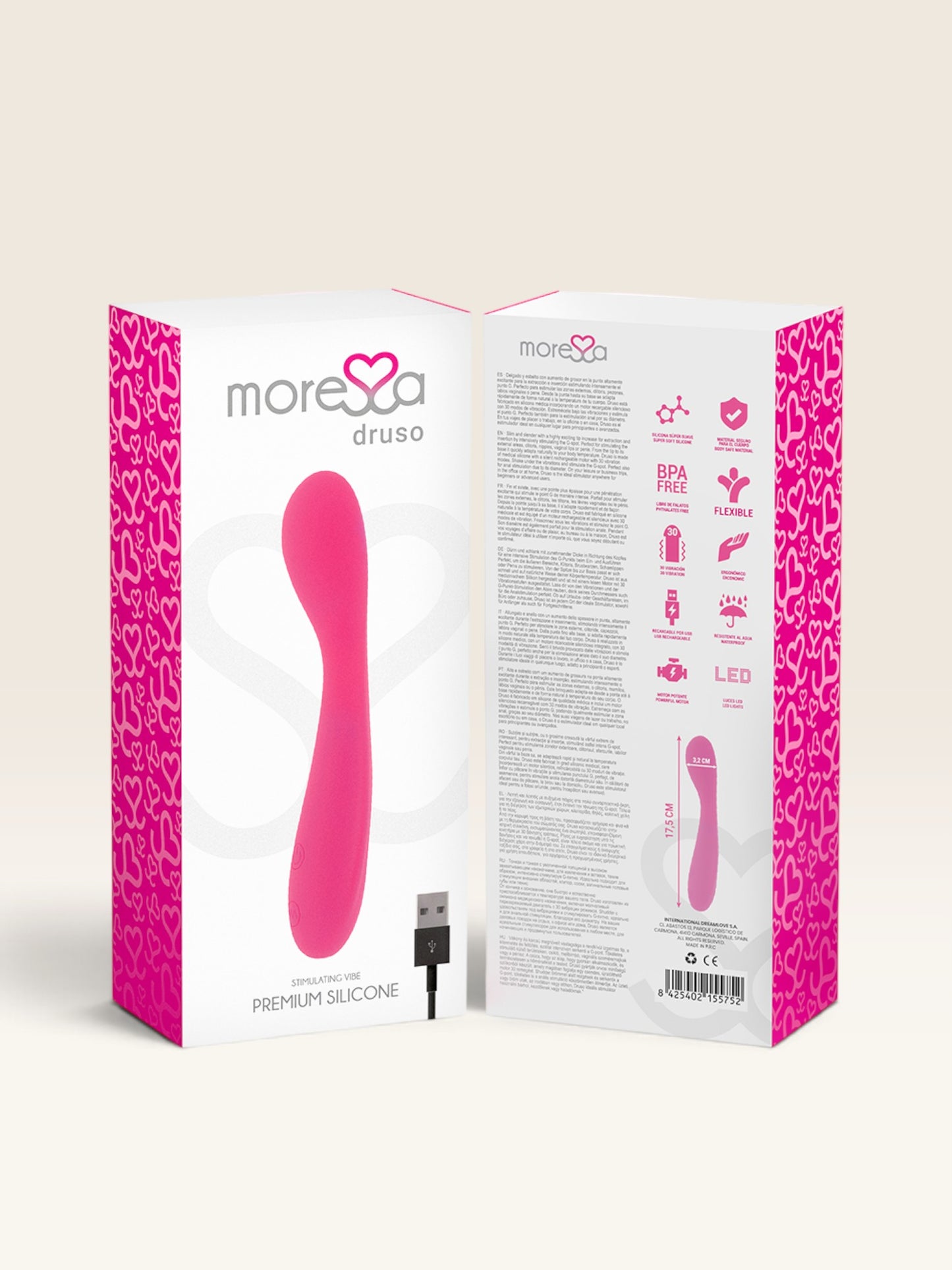 MORESSA - DRUSO PREMIUM SILICONE RECARREGVEL