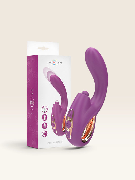 INTENSE - LALI MULTIFUNCIONAL VIBRADOR DE PONTO G COM BATIDA, IMPULSÃO E VIBRAÇÃO ROXO