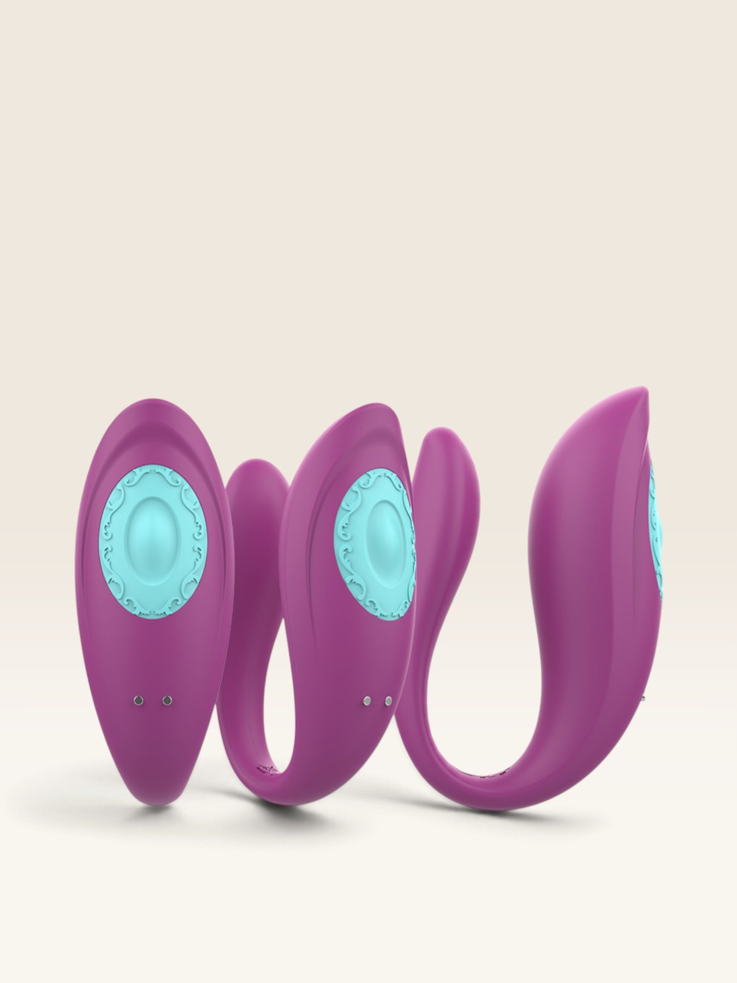 INTENSE - ANNIE VIBRADOR E ESTIMULADOR EM FORMA DE U ROXO CONTROLE REMOTO