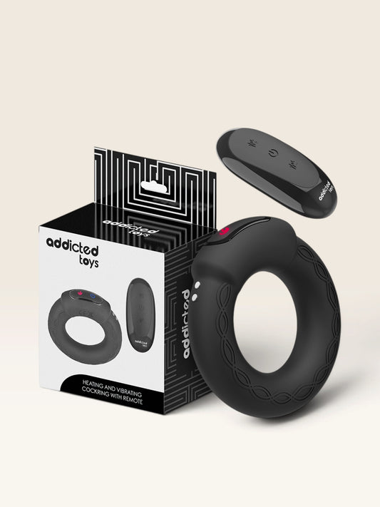ADDICTED TOYS - ANEL PÊNICO VIBRANTE COM EFEITO DE AQUECIMENTO E CONTROLE REMOTO