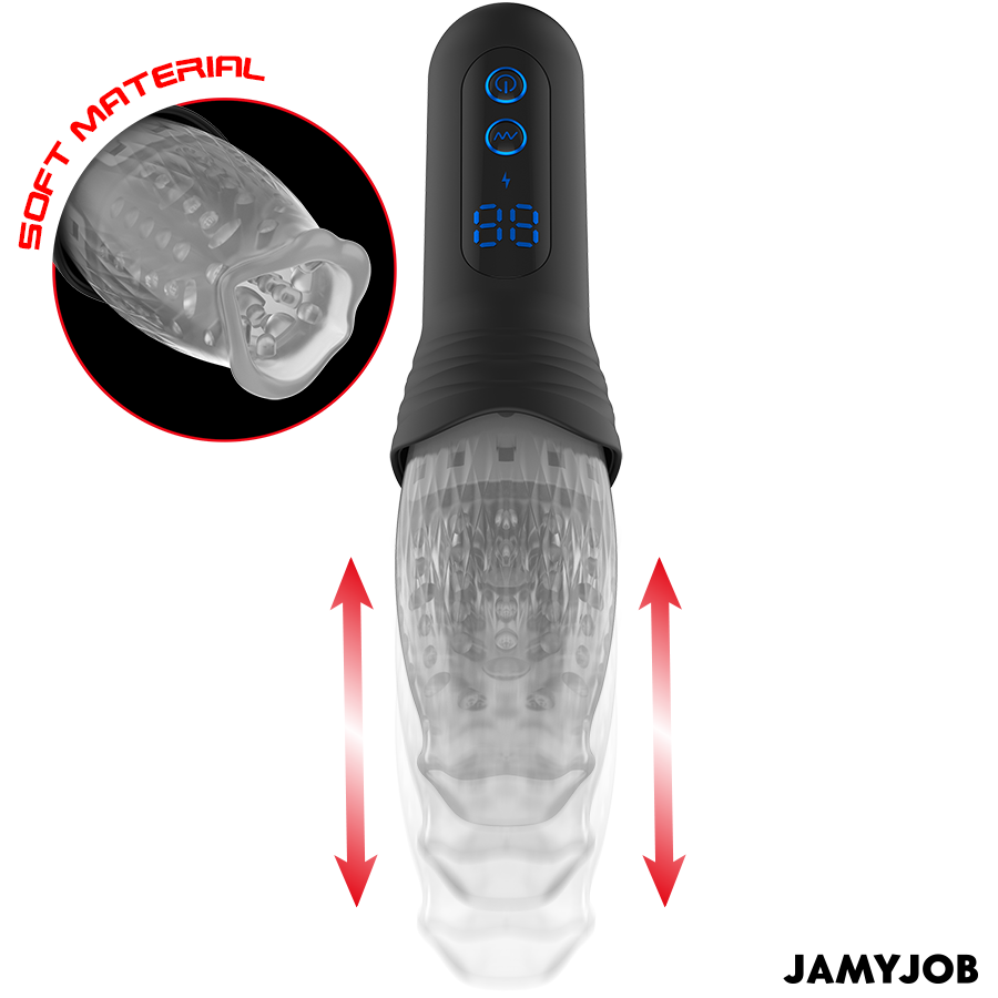 JAMYJOB - MASTURBADOR BLOW-R COM EMPURRAÇÃO E ROTAÇÃO