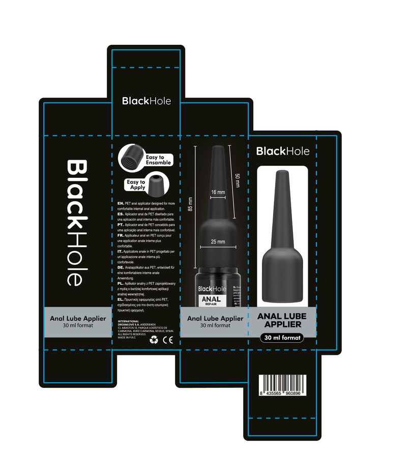 BLACK HOLE - APLICADOR DE LUBRIFICANTE ANAL TAMANHO P 30 ML