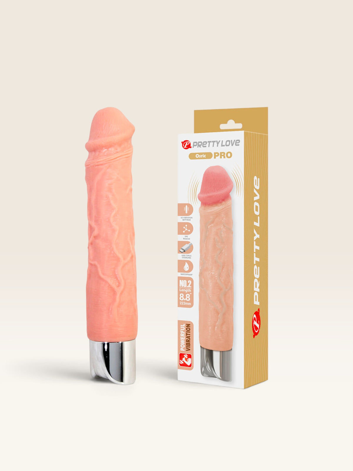 PRETTY LOVE - OSRIC PRO VIBRADOR FLEXÍVEL E REALISTA
