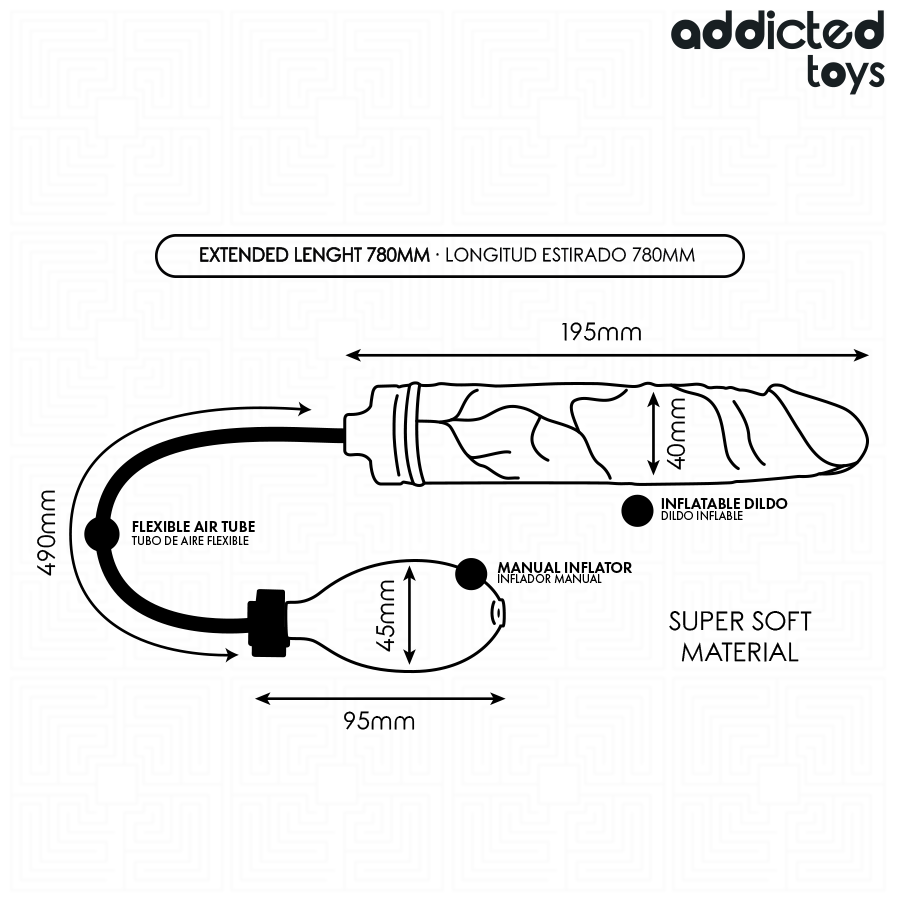 ADDICTED TOYS - DILDO INFLÁVEL MODELO 4