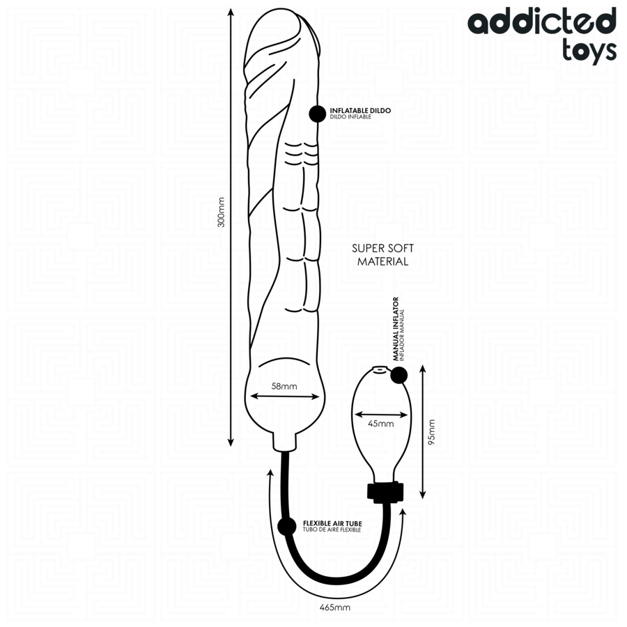 ADDICTED TOYS - DILDO INFLÁVEL XL MODELO 5