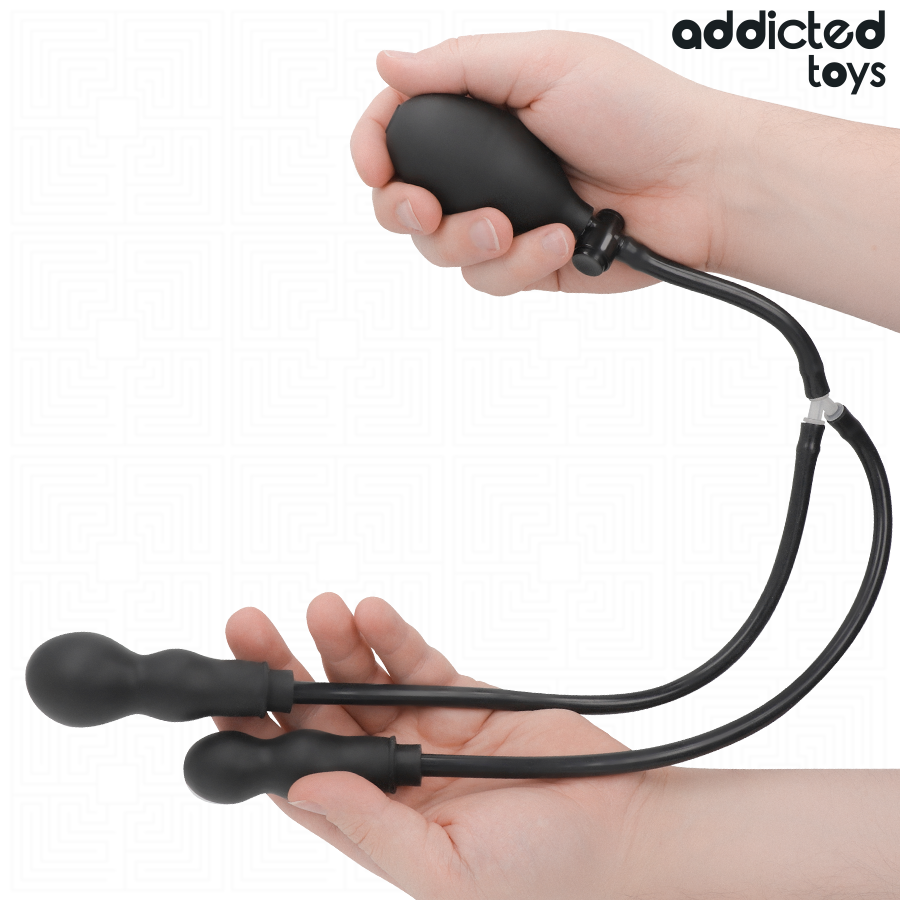 ADDICTED TOYS - PLUG ANAL DUPLO INFLÁVEL MODELO 1
