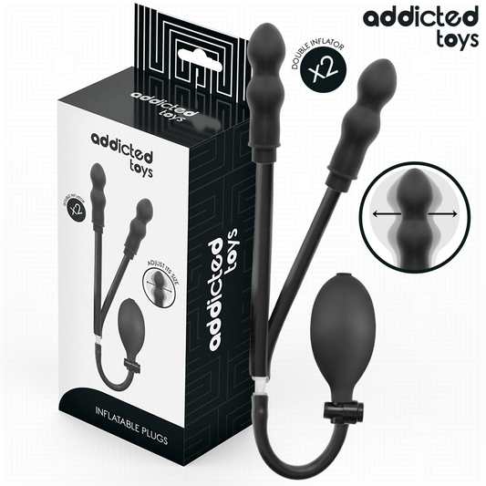 ADDICTED TOYS - PLUG ANAL DUPLO INFLÁVEL MODELO 1