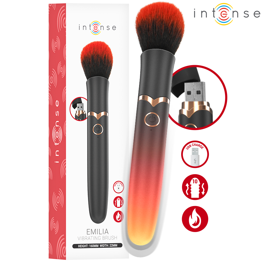 INTENSE - EMILIA ESCOVA VIBRATÓRIA AQUECIDA 16 CM