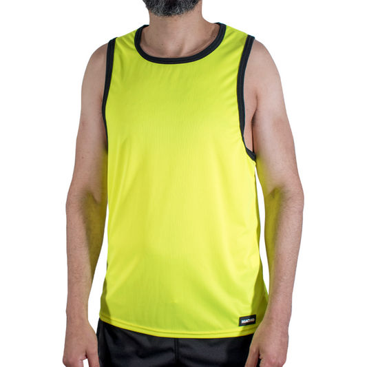 MACHO - CMV001 CAMISETA AMARELA DE GINÁSTICA TAMANHO P/M