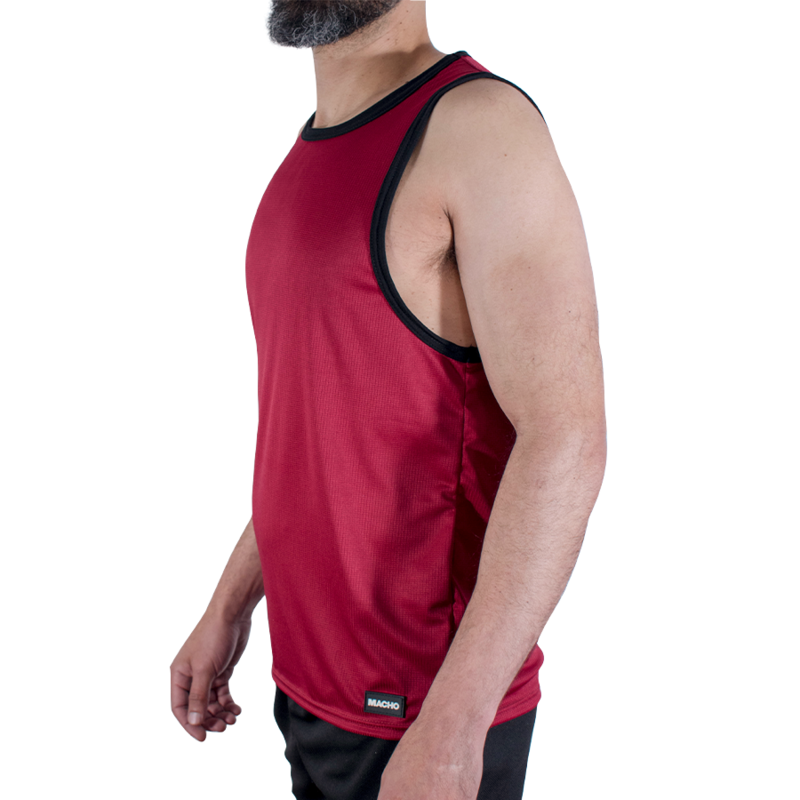 MACHO - CMV003 CAMISETA DE GINÁSTICA MARROM TAMANHO S/M