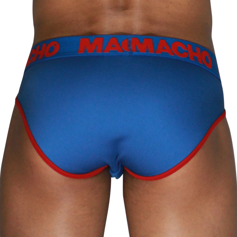 MACHO - MCH005 SLIP CLÁSSICO AZUL + VERMELHO M
