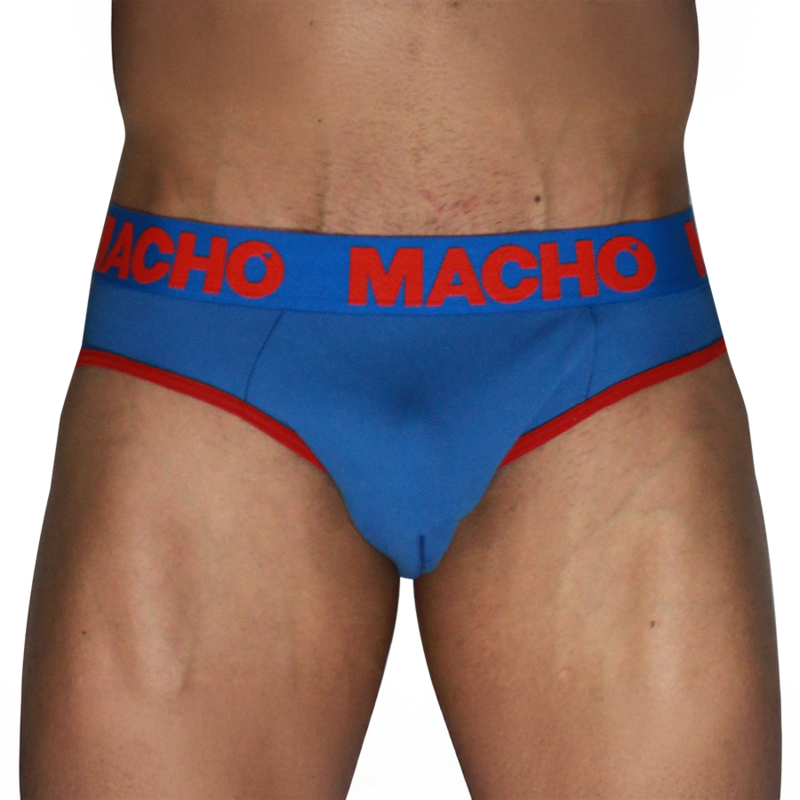 MACHO - MCH005 SLIP CLÁSSICO AZUL + VERMELHO L