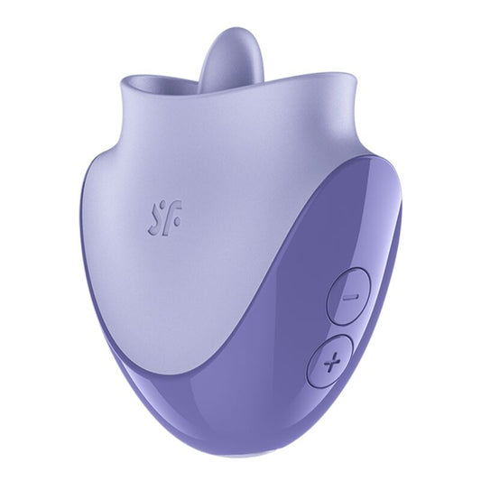 SATISFYER - TONGUE DANCER ESTIMULADOR CLITORIANO COM VIBRAÇÃO E PULSAÇÕES LILÁS