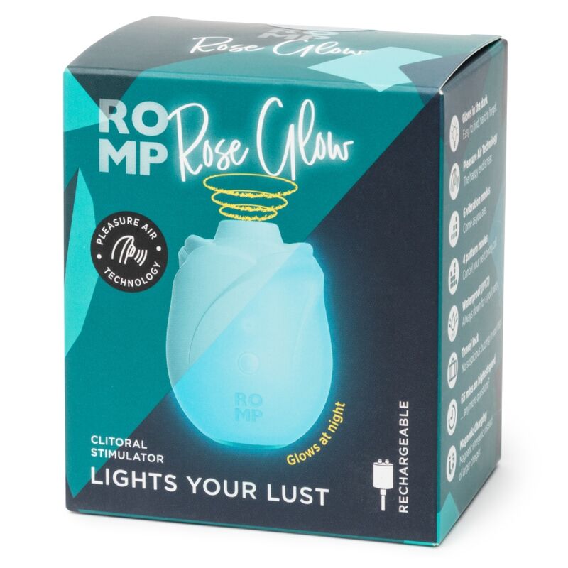 ROMP - ROSE SUTOR CLITÓRICO GLOW QUE BRILHA NO ESCURO