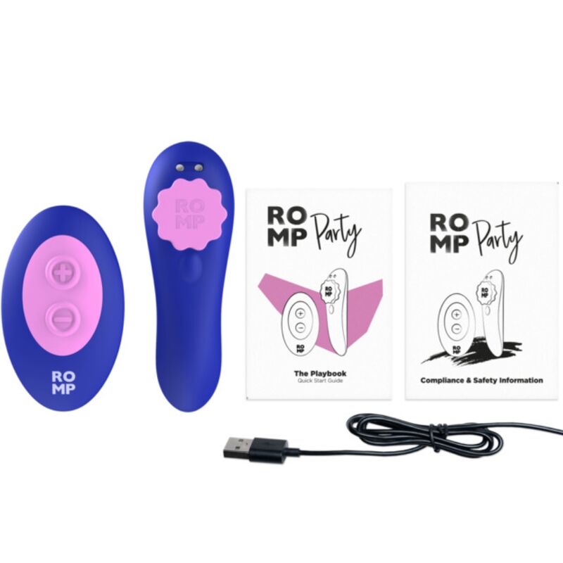 ROMP - CALCINHA DE SILICONE VIBRATÓRIA MAGNÉTICA PARA FESTAS COM CONTROLE REMOTO