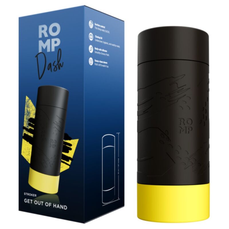 ROMP - DASH MASTURBADOR MASCULINO COM CONTROLE DE SUCÇÃO 20 CM